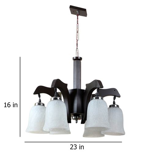 Charlotte Brown Wood Shaded Chandelier | dollphine-6lp | Included Bulb