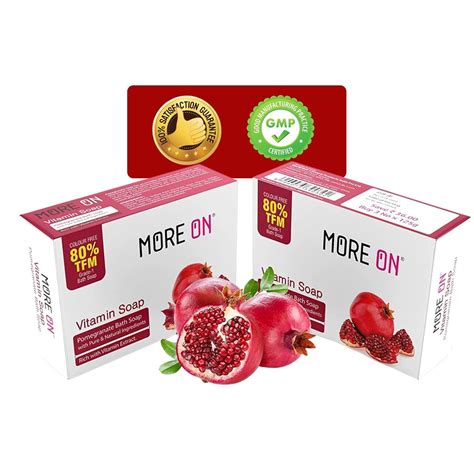 Buy MORE ON Vitamins 80% TFM Pomegranate Soap For Bright & Blemish Free ...