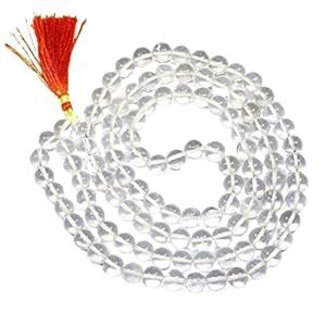 Galaxy Gems Sfatik Mala 108 + 1 Bead Auspicious Sphatik Mala Original ...