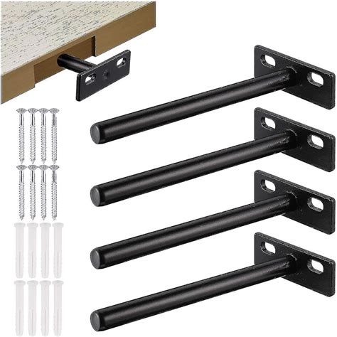4pcs/6pcs Floating Shelf Bracket, Metal Invisible Shelf Bracket, Heavy ...
