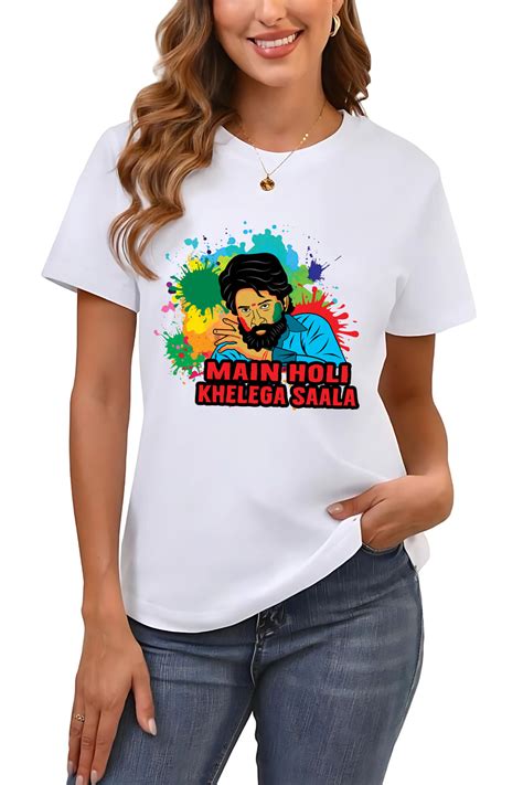 Pushparaj Bengali Unisex Holi Colourful Paint Splash Design Polyester