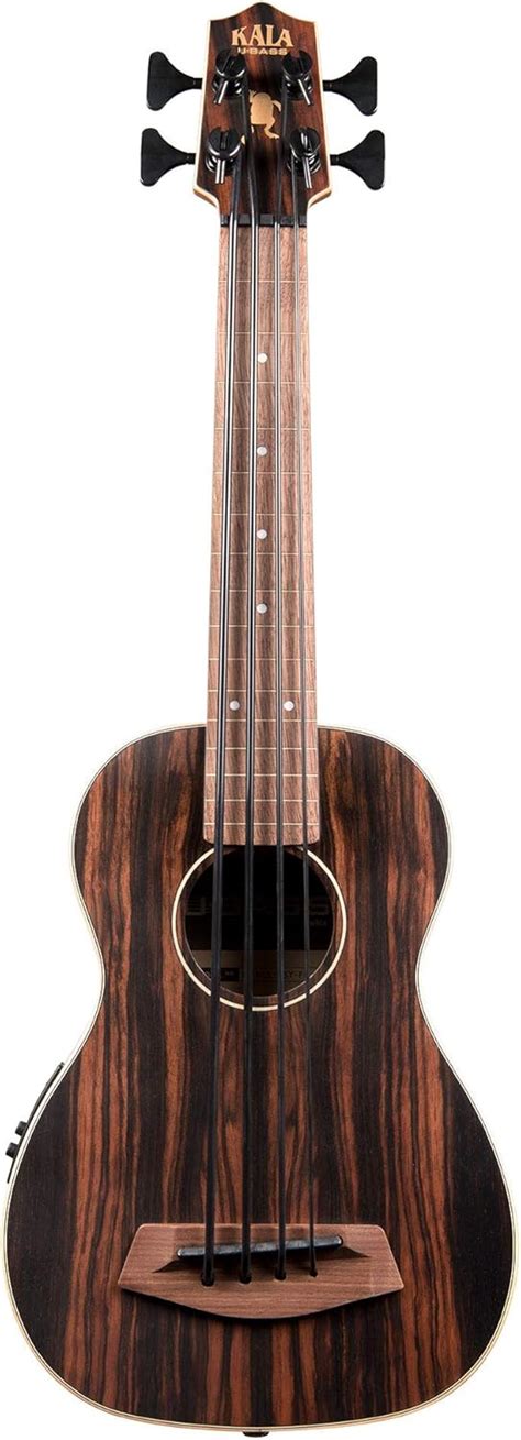 Buy Kala UBASS-EBY-FL Striped Ebony Fretless U-Bass Acoustic-Electric ...