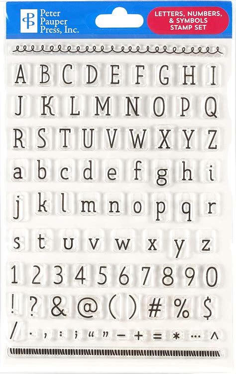 Buy Letters, Numbers & Symbols Clear Stamp Set Online at Low Prices in ...