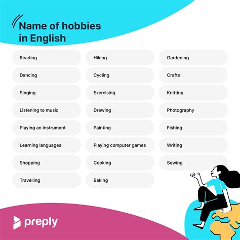 Hobbies List 的图像结果