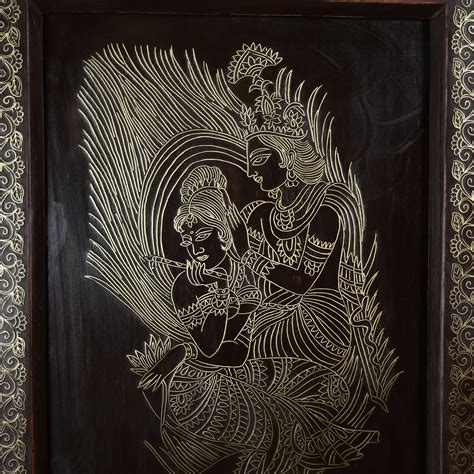 Buy 21" Radha Krishna Tarkashi Wall Decor Online – Ethnic India Handicrafts