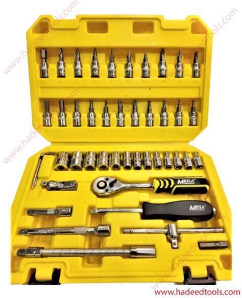 "Mega Brand 46-Piece Socket Set: Versatile Tool Kit for All Tasks ...