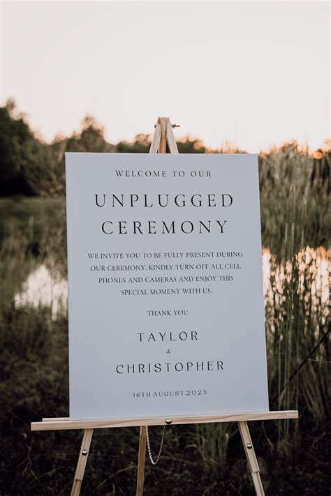 Unplugged Ceremony Sign Printable Unplugged Wedding Sign - Etsy
