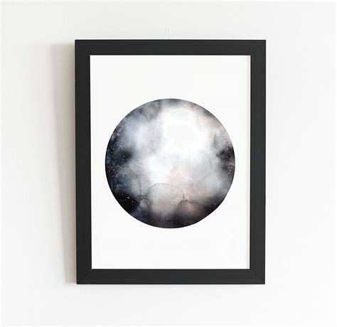 THE BASH AFFAIR Moon Wall Art - Bedroom, Living Room Wall Art Poster ...