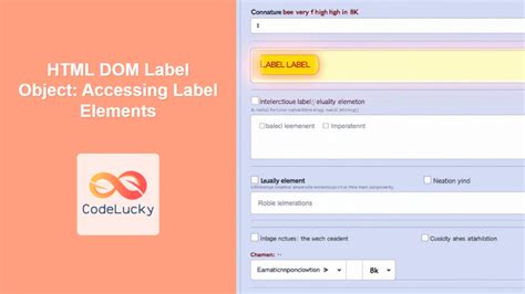 Image result for HTML Label