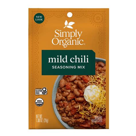 Brandclub - Simply Organic Mild Chili Seasoning Mix, 1 oz Packet