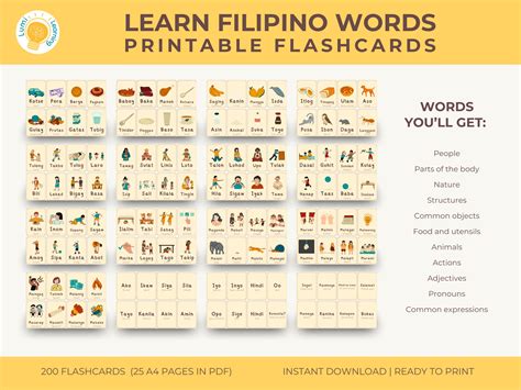 Image result for Tagalog FlashCards