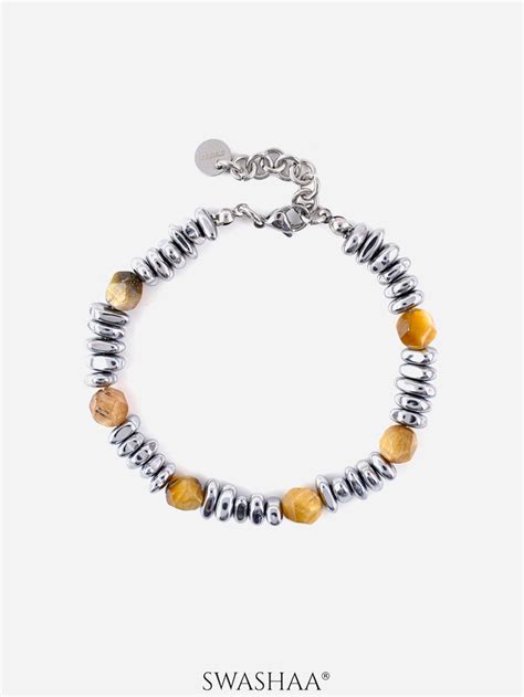 Buy Christo Men's Beaded Bracelet Online | Swashaa