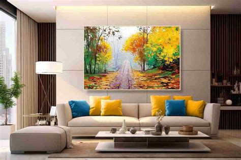 Autumn Nature Painting Wallpapers wall canvas