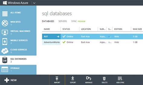 Image result for Windows Azure SQL Database