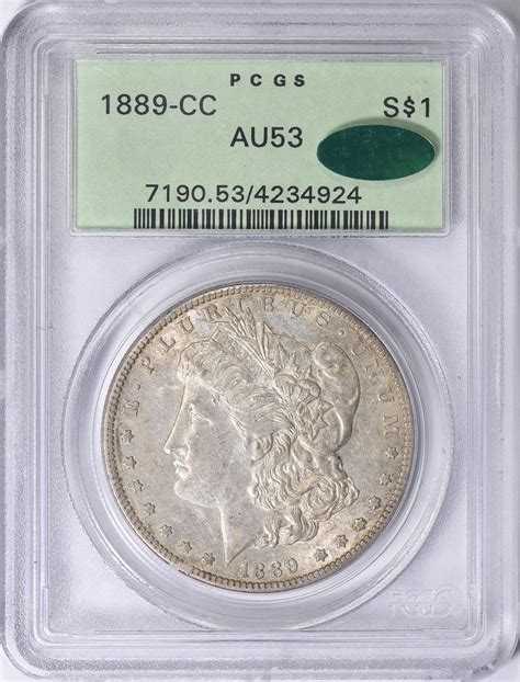 1889-CC Morgan Silver Dollar PCGS AU-53 (CAC Green) OGH (Item 1729488 ...