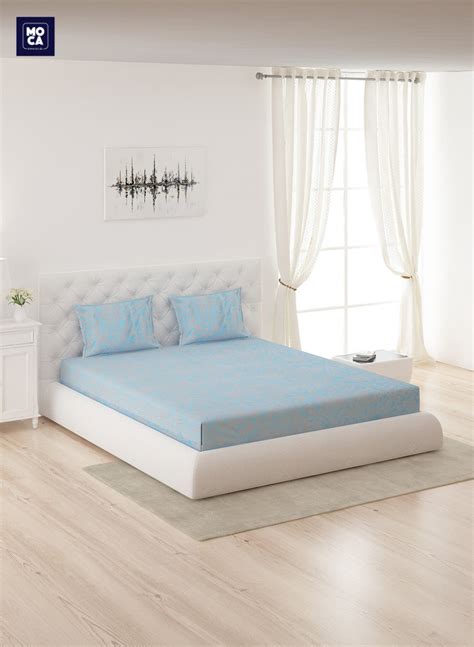 Buy 210 TC Cotton King Bedsheet with 2 Pillow Covers Online in India ...