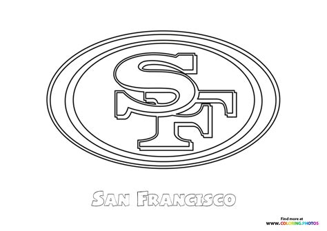 San Francisco 49ers NFL logo - Coloring Pages for kids