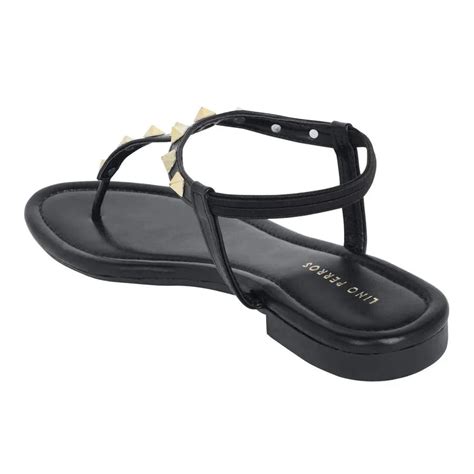 Buy Mary Cultured Rock Studded Black Flats | Lino Perros