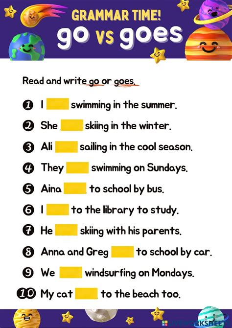 Go Verb Worksheet 的图像结果