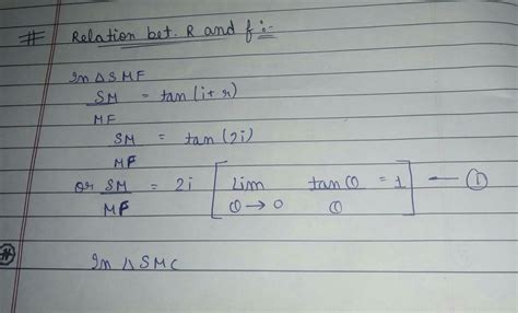 what is the relation between r and f in optics - Brainly.in