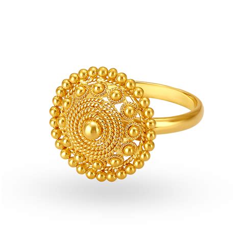 Breathtaking Floral Gold Finger Ring