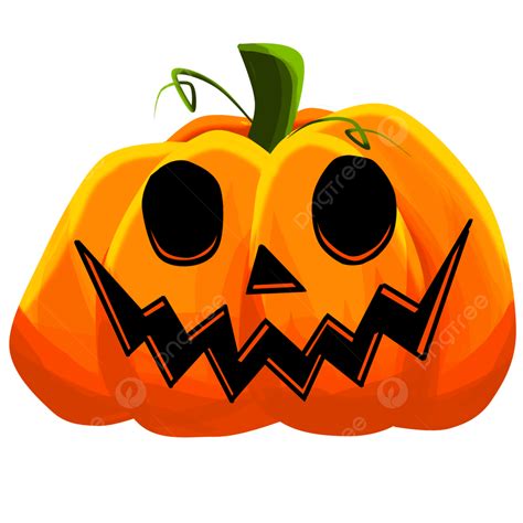 Scary Pumpkins PNG Transparent, Scary Halloween Orange Pumpkin Cartoon ...