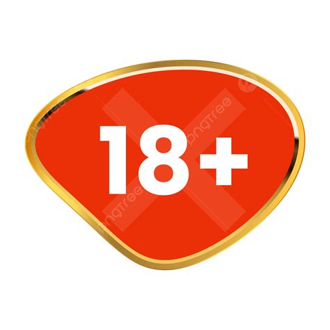 Red Badge Vector Hd PNG Images, Red Transparent 18 Adult Badge, 18 Icon ...