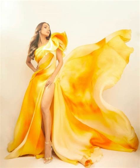 Decked In A Yellow Flowy Thigh-Slit Dress, Malaika Arora Is A Ray Of ...