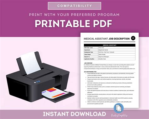 Medical Assistant Job Description Template | ProBizTemplates