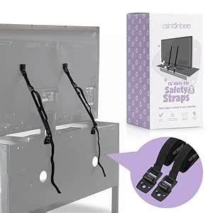 Buy TV Anti Tip Straps (2 Pack) - Baby Proof Furniture Wall Anchor Kit ...