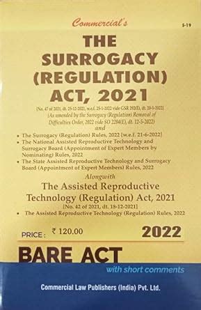 Buy The Surrogacy (Regulation) Act, 2021 Book Online at Low Prices in ...
