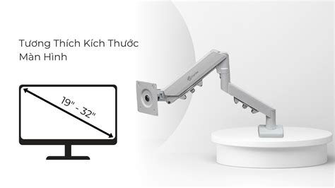 Giá treo màn hình Ergotek EZ90 Pro - Trắng | 19 - 32 inch | Tin Học ...