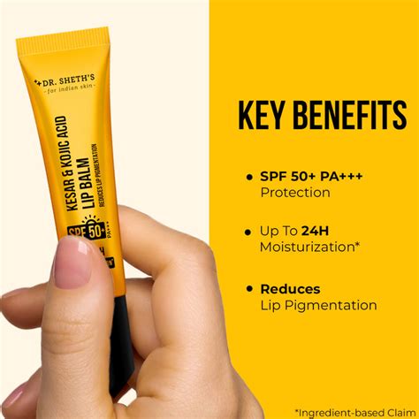 Kesar & Kojic Acid Lip Balm - 10g – Dr Sheth's