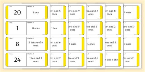 Place Value Loop Cards to 30