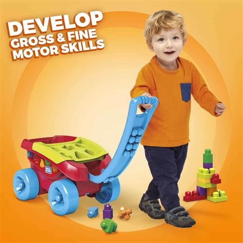 MEGA BLOKS Shape Sorting Wagon With 25 Building Blocks - Toywell Toys