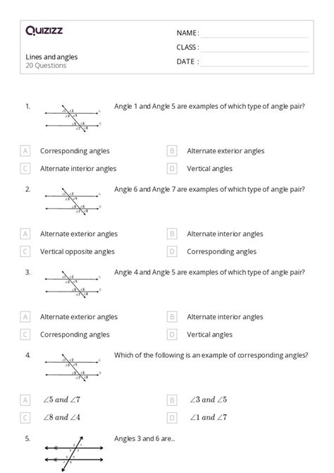 50+ Lines worksheets for 7th Class on Quizizz | Free & Printable