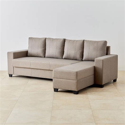 Buy Helios Lewis Mendoza Fabric 3-Seater Right Corner Sofa with Chaise ...
