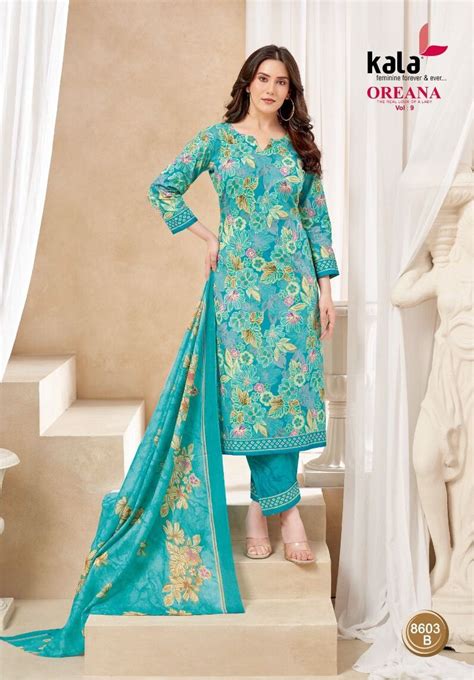 Kala Oreana Vol 9 Pure Cotton Printed Dress Material