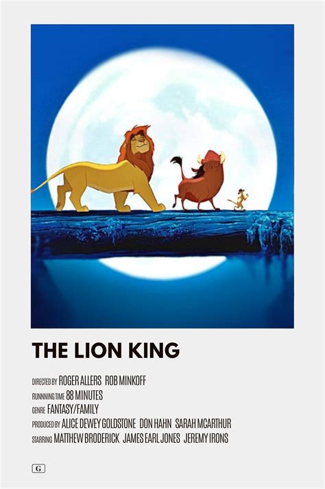 Original Lion King Movie Poster - Minimalist Poster Store