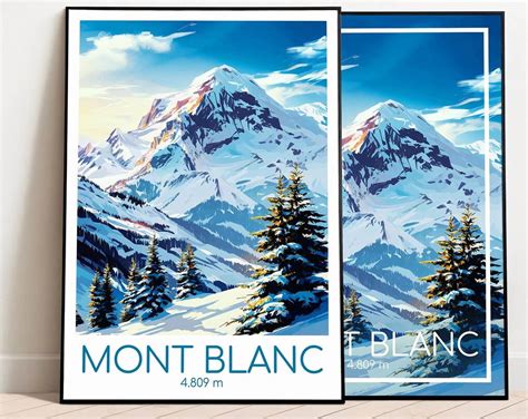 Kna Prints - 1 Pc Poster Mont Blanc Travel Winter Mont Blanc Winter ...