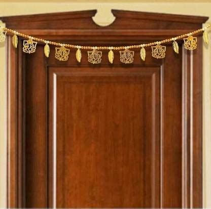 SANSKRITI CRAFT SANSKRITI CRAFT Golden Ganesha leaf main Gate Toran ...