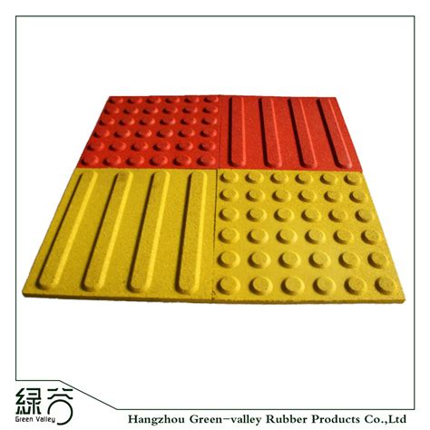 30X30cm 60X100cm Outdoor Tactile Rubber Floor Tiles Bricks for Blind ...