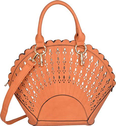 Buy Fiona Trends Women's Brown PU Zipper Hand Bag(Cutwork-Brown) at ...