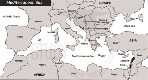 Mediterranean Sea, Map, Bordering Countries, Significance