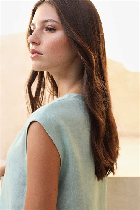 Samui Dress (Seafoam) – Organic Linen Short Dress – SandByShirin