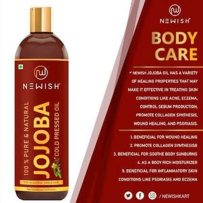Newish Cold Pressed Jojoba Oil for Skin & Hair Growth - Virgin & Unref ...