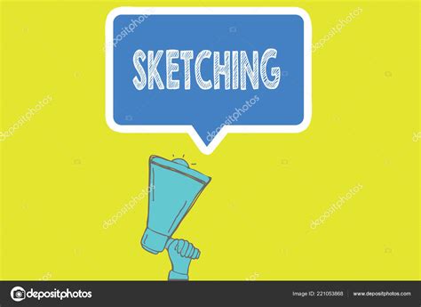 Handwriting text writing Sketching. Concept meaning Making a rough ...