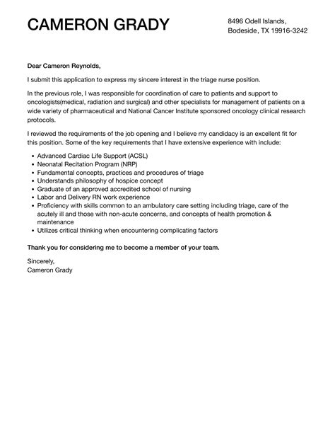 Remote Nurse Cover Letter at Edith Savage blog