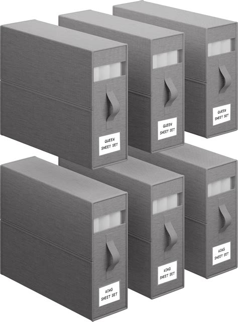 Amazon.com: PARANTA Bed Sheet Organizers and Storage 6 Pack,Foldable ...