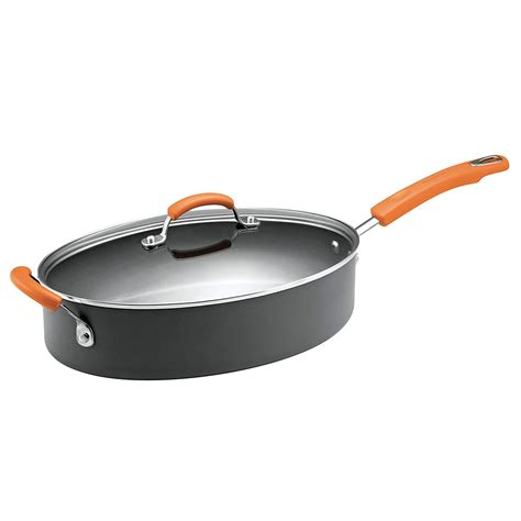 Buy Rachael Ray Hard-Anodized Nonstick 5-Quart Covered Oval Sauté Pan ...